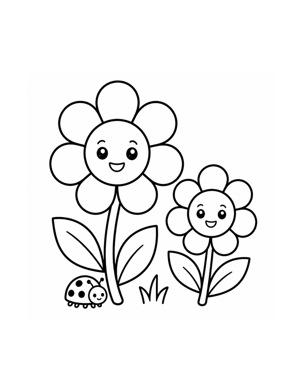 🌸 New 2026 Flowers in the Garden – Kids Coloring Book | Printable Flower Coloring Pages