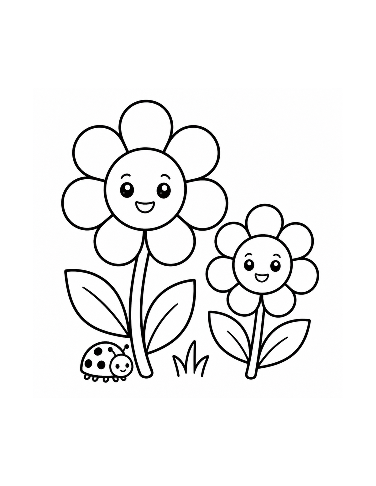 🌸 New 2026 Flowers in the Garden – Kids Coloring Book | Printable Flower Coloring Pages