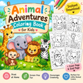 New 2026 Animal Adventures Coloring Book for Kids | Printable Animal Coloring Pages PDF