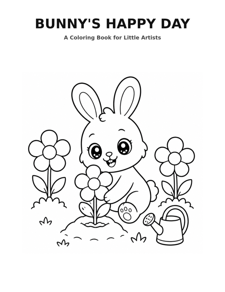 Bunny's Happy Day – Coloring Book for Little Artists