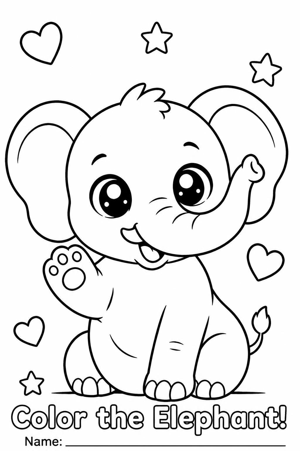 Cute Animals Coloring Book for Kids | 8 Printable Animal Coloring Pages PDF