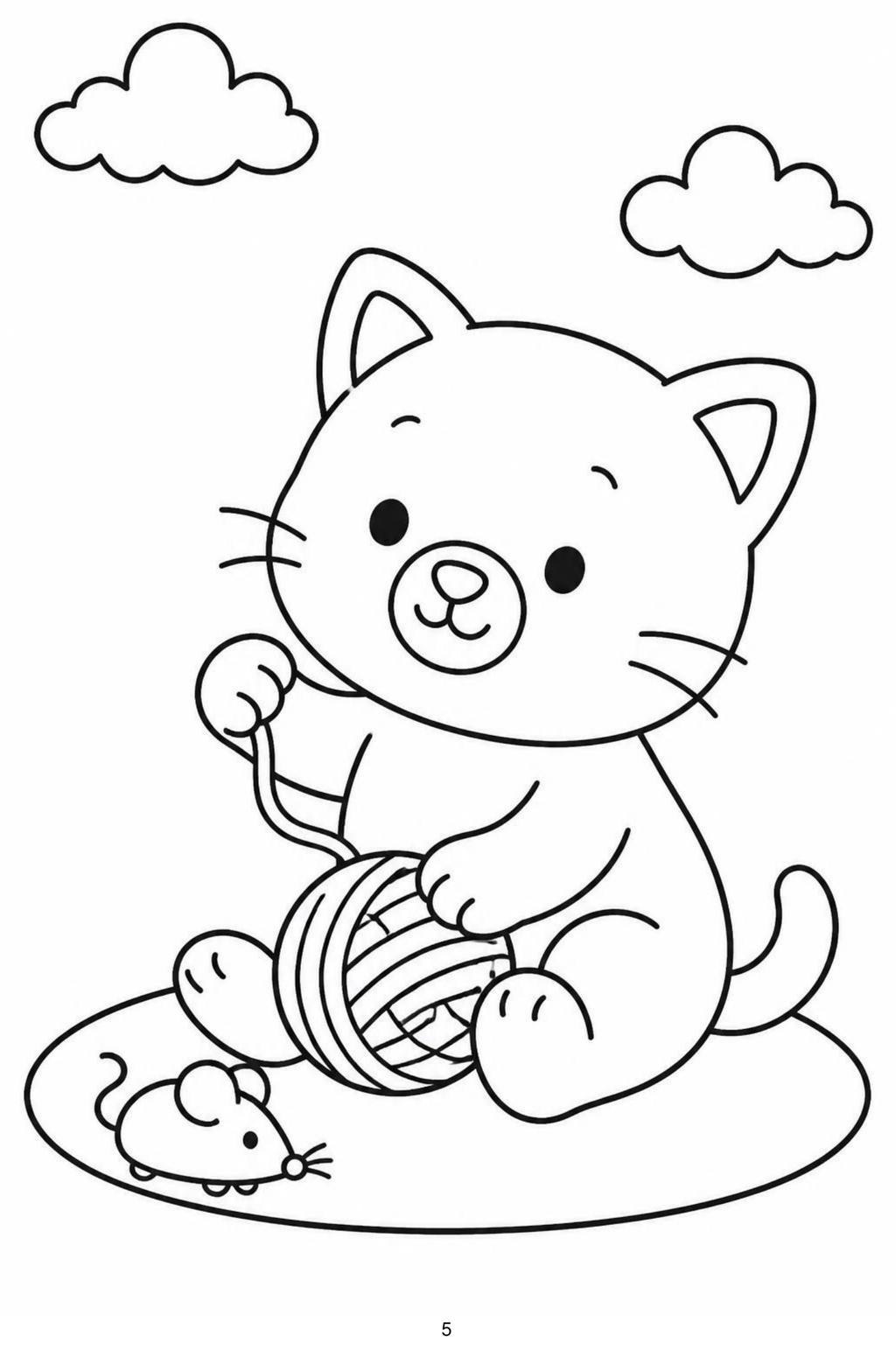Cute Animals Coloring Book for Kids – 10 Printable Animal Coloring Pages for Toddlers & Preschoolers