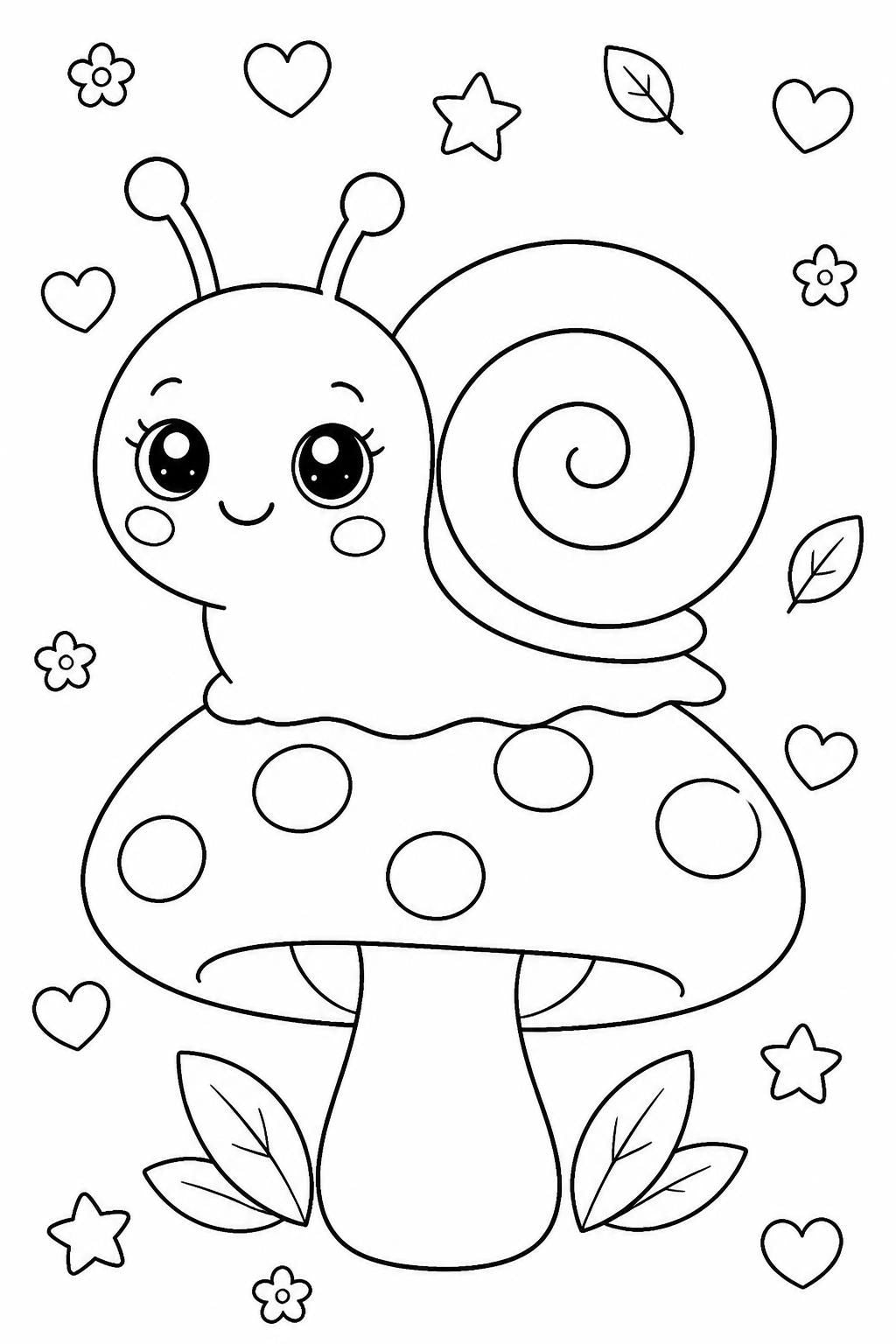 New 2026 Cute Kawaii Bugs & Garden Friends Coloring Book for Kids | 10 Printable Coloring Pages | Ages 3–8