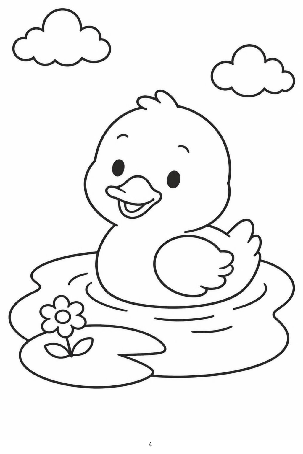 Cute Animals Coloring Book for Kids – 10 Printable Animal Coloring Pages for Toddlers & Preschoolers