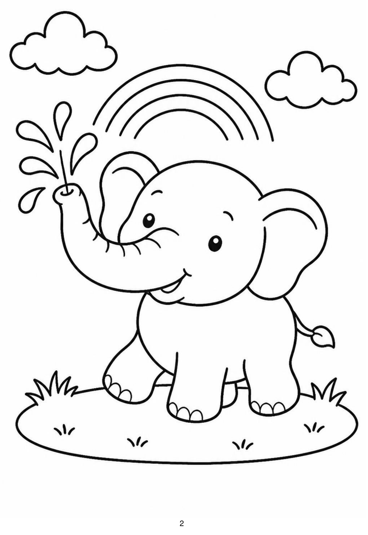 Cute Animals Coloring Book for Kids – 10 Printable Animal Coloring Pages for Toddlers & Preschoolers