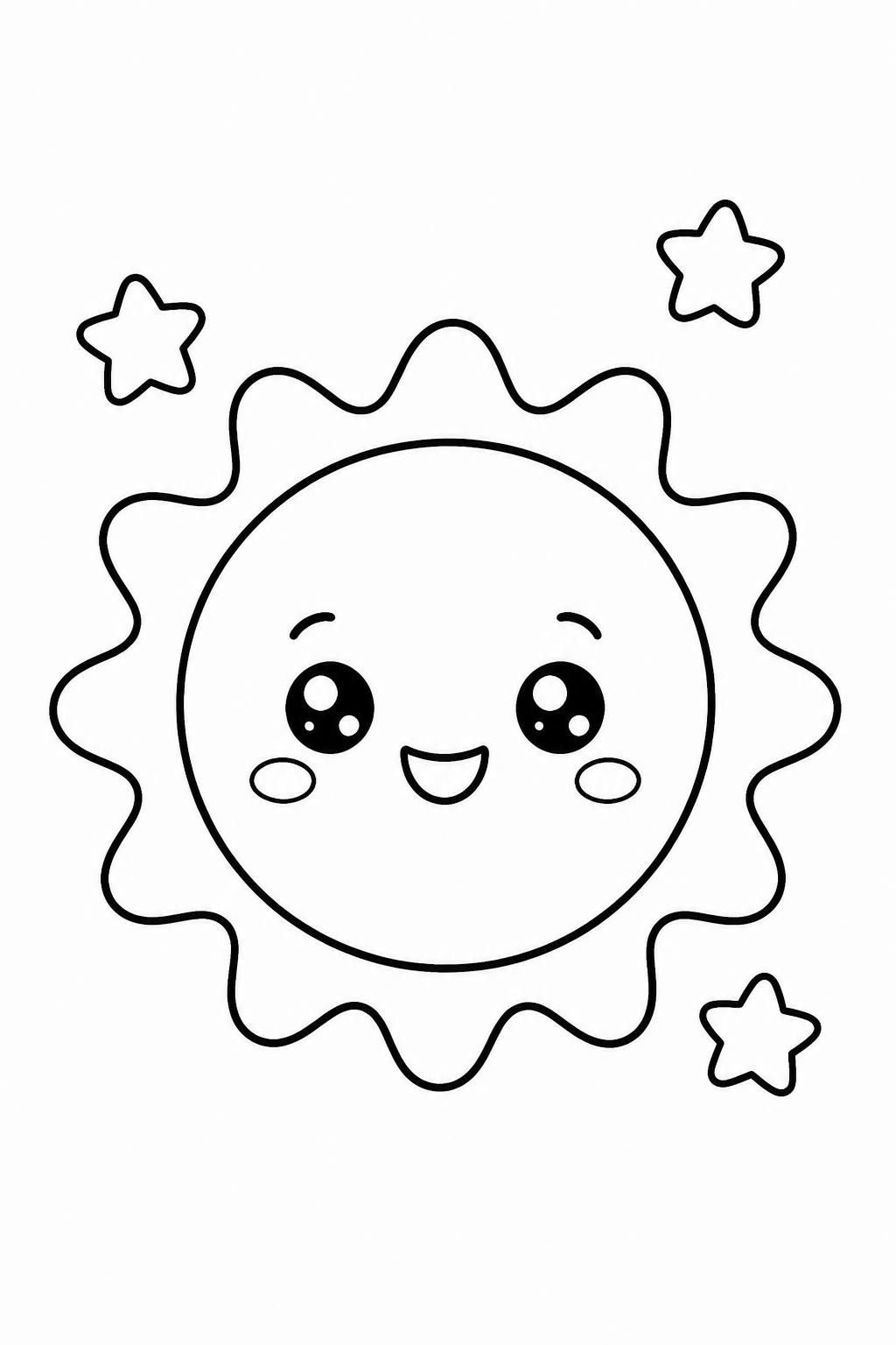 Cute Kawaii Coloring Book for Kids – Adorable Animals, Unicorns, Cupcakes & Sunshine | Printable PDF Coloring Pages