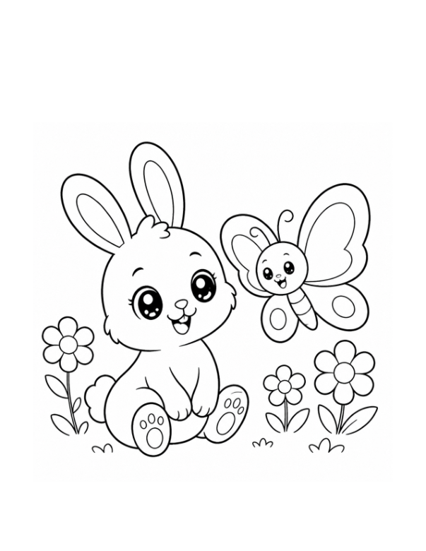 Bunny's Happy Day – Coloring Book for Little Artists