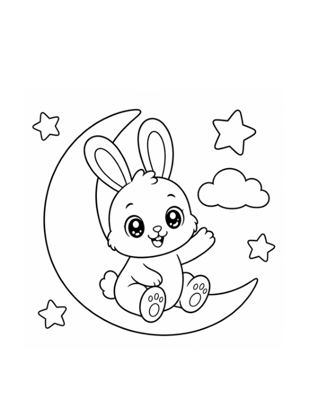 Bunny's Happy Day – Coloring Book for Little Artists