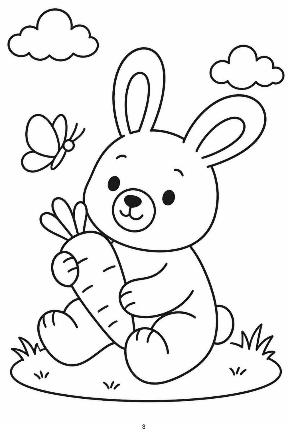 Cute Animals Coloring Book for Kids – 10 Printable Animal Coloring Pages for Toddlers & Preschoolers